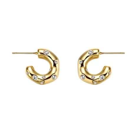 1-Pair-Simple-Style-C-Shape-Copper-Plating-Inlay-Zircon-Ear-Studs
